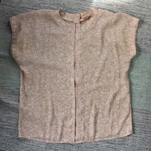 Tess Paris-Milano beige/white light flowy blouse